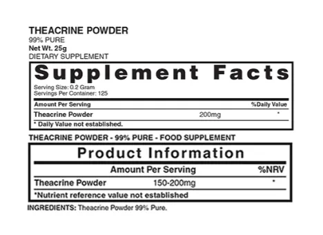 best theacrine supplement powder hfma and fda nutritional information on product page na supplements