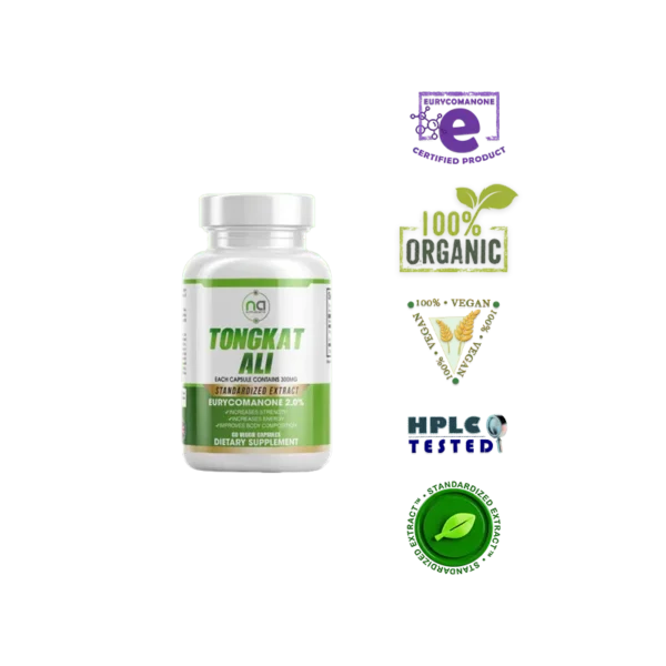 2% eurycomanone supplements in capsules organic vegan 3rd party lab hplc tested standardized extract