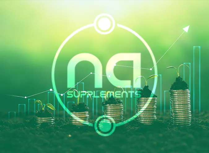 coins stacked up with na supplements logo