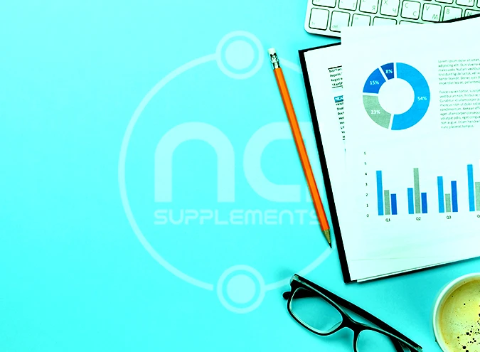 inspection report with graphs and pencil by na supplements