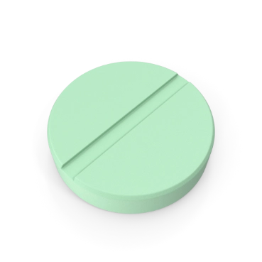 light green circular pill compatible with automatic & semi automatic electronic pill counting machine