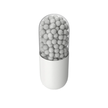split two part capsule with see-through part