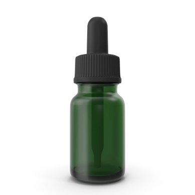3d green dropper bottle suitable for an automatic applicator machine