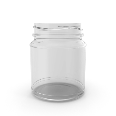 glass circular honey jar with no lid