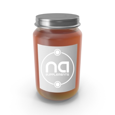 large 3d honey jar with white product label